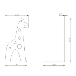 Držač za knjige GIRAFFE / Crna mat