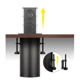 Izvlačna utičnica SQUARE UP SCHUKO 1x230V + USB A-C / Nehrđajući čelik