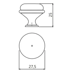Ručka knopka ORIENT / Porculan s motivom - plava ruža