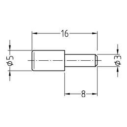 Polica nosač 3/5 Crni nikal / 100 kom