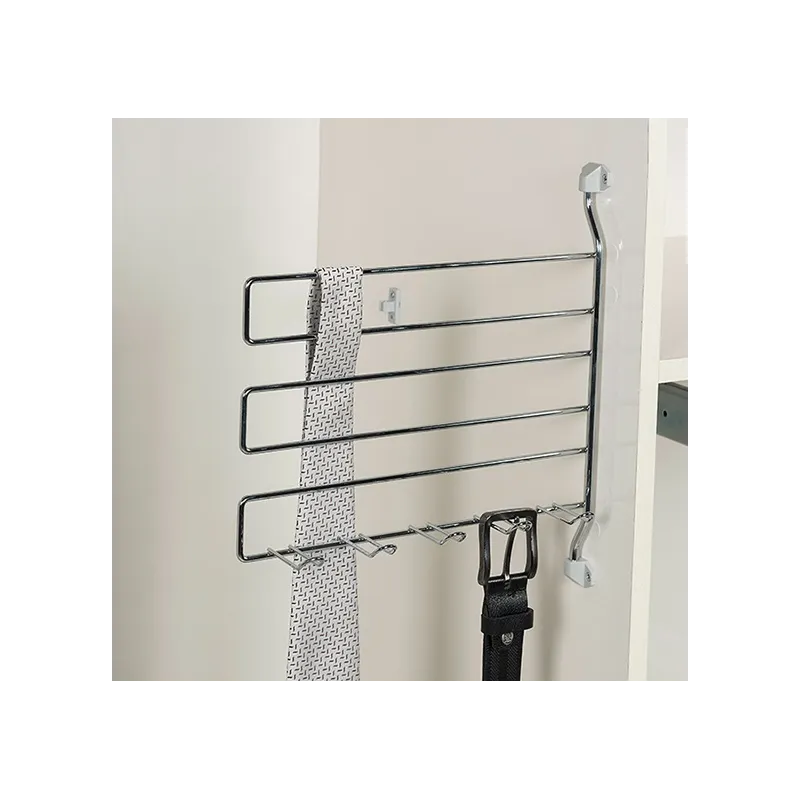 Rotirajuća vješalica za kravate i remenje / Sjajni krom