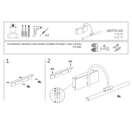 Kupaonsko svjetlo GIOTTO LED 600 mm / Stara mjed