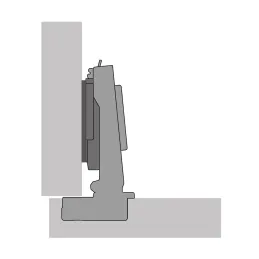 Zavjesni okov s prigušivačem 105° NOVISYS 45 / Tihi sustav