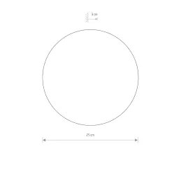 Dizajnersko LED svjetlo RING M 250 mm / Bakar