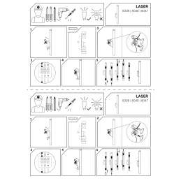 Dizajnersko svjetlo LASER WALL 400 mm / Zlatno-crna