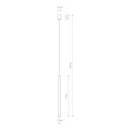 Dizajnerska svjetiljka LASER 750 mm / Crna mat