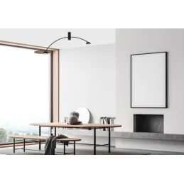 Dizajnerska svjetiljka HEFT  / Crna - lakirano drvo