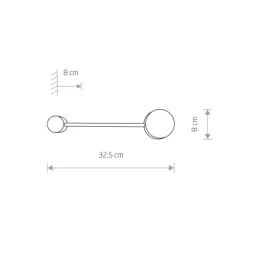 Dizajnersko svjetlo ORBIT I 325 mm / Bijela mat