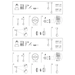 Dizajnersko svjetlo ORBIT I 325 mm / Bijela mat