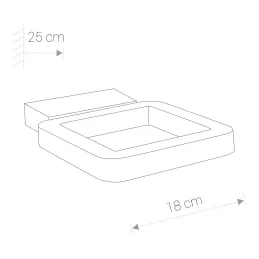 Exterijerna LED svjetiljka THIKA WALL 15W / Crna mat
