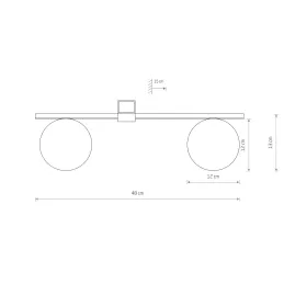 Dizajnersko svjetlo PIK DUO / Crna mat