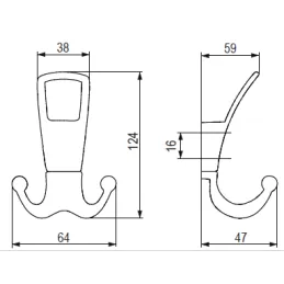 Vješalica LAMAR / Brušeni nikal