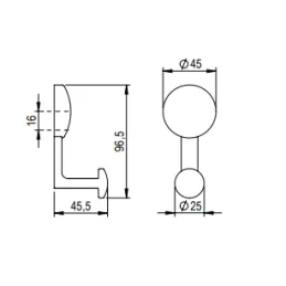 Vješalica VIVO XL / Brušeni nikal