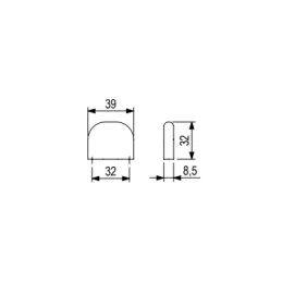 Ručka knopka TRON / Brušeni nikal