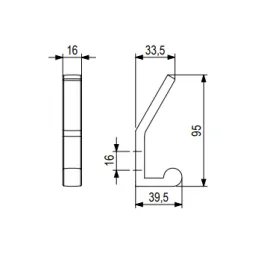 Vješalica GOMEZ Maxi / Brušeni nikal