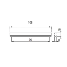 Ručka ACTA / Crna mat