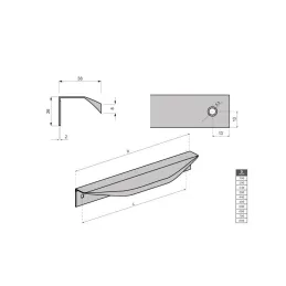 Ručka za rub vrata VITORIA / Crna mat