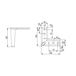 Namještajna nožica GOLEM / Bijela mat