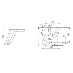 Noga za namještaj WIRE / Bijela mat