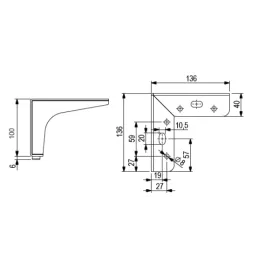 Nogica za namještaj SANDER / Sjajni krom