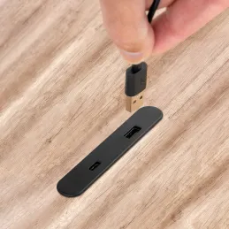 Napunjački modul za namještaj LINKY USB A+C / Crna mat završna obrada