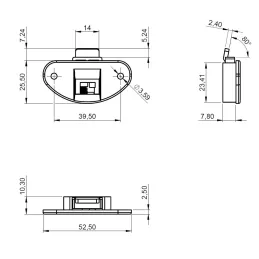 Set za klizna vrata gornja vodilica + donji kotačić UNIPOS / Siva