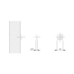 PVC samoljepljivi prigušivač 10 x 10 mm - 55 kom / Prozirno