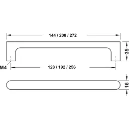 Drvena ručka AMBA / Crni jasen