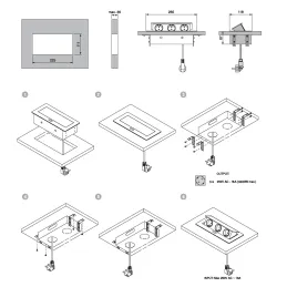 Električna podizna utičnica SCHUKO 2x230V + USB punjenje A/C / Aluminij
