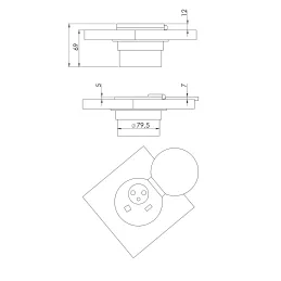 Interijer utičnica SCHUKO s bežičnim punjenjem za stol 1x230V + 1xUSB punjenje A/C + HDMI+ RJ45 / Crna