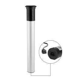 Automatska izvlačiva električna utičnica MORGAN SCHUKO 3x230V + 2xUSB A+C / Aluminij