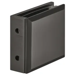 Držač stakla za tuš kabinu s montažom na zid / Grafitno crna