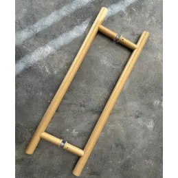 Obostrana ručka za vrata HOME / Zlatna strukturirana