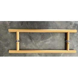 Obostrana ručka za vrata HOME / Zlatna strukturirana