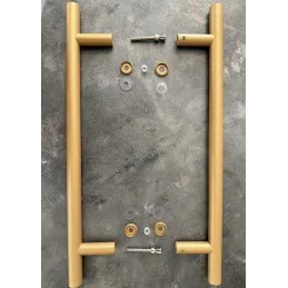 Obostrana ručka za vrata HOME / Zlatna strukturirana