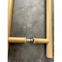 Obostrana ručka za vrata HOME / Zlatna strukturirana