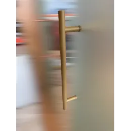 Obostrana ručka za vrata HOME / Zlatna strukturirana