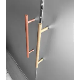 Obostrana ručka za vrata HOME / Zlatna strukturirana