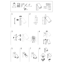 Zidna lampa MONO I / Bijela mat
