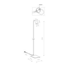 Samostojeća lampa MONO / Crna mat