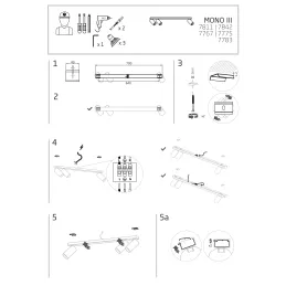 Stropno svjetlo MONO III / Bijelo-zlatna
