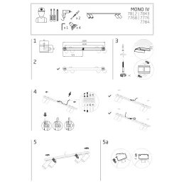 Stropno svjetlo MONO QUATRO / Bijela mat