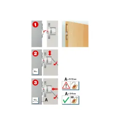 Set za montažu ormarića - skriveno u rub / Nikal