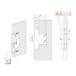 Set za montažu ormarića - skriveno u rub / Nikal