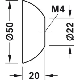 Drvena ručkica knop CLARETA / Hrast-Crna