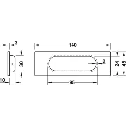 Ručka za utore MATTEO / Brušeno zlatna