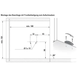Sklopni mehanizam s užetom KIARO Easy / Sivi