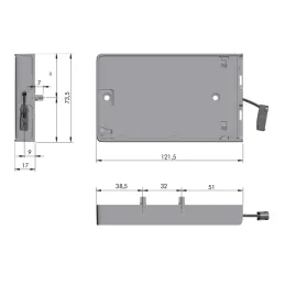 Preklopni mehanizam s užetom KIARO Easy / Bijeli