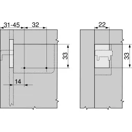 Set za ovjes ormarića BLUM / Bijela