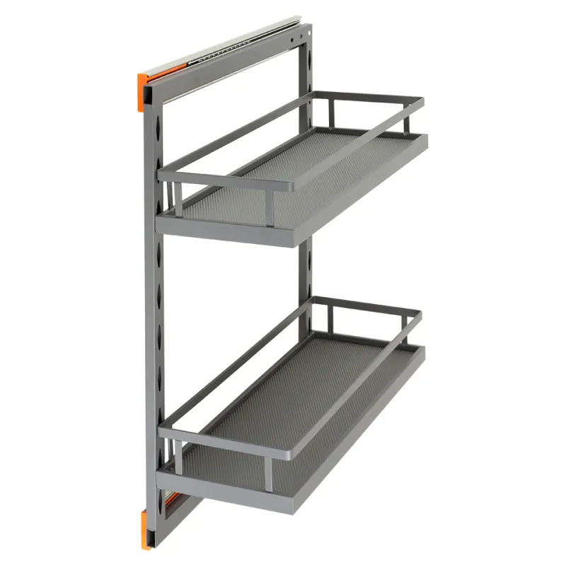 Izvlačna košara LAGON s mekanim zatvaranjem / Siva